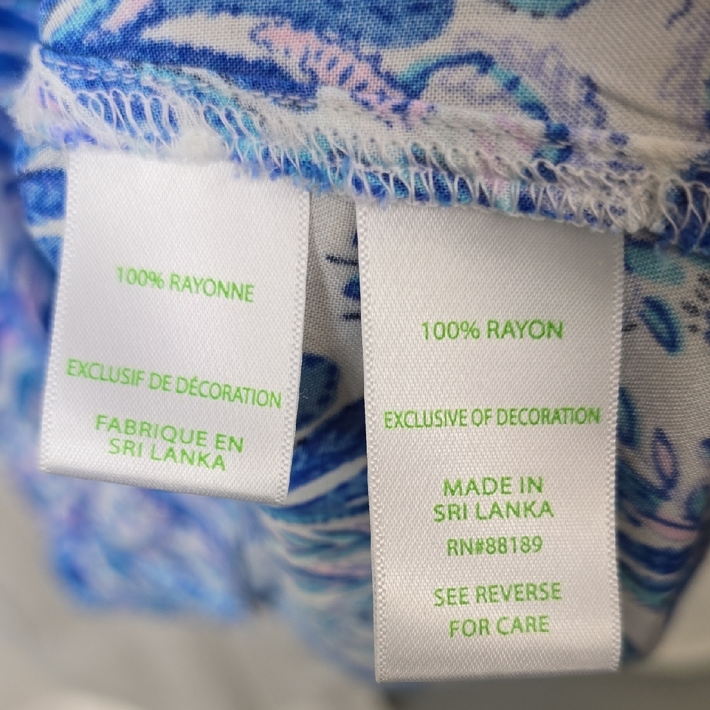 Lilly Pulitzer Blue and White Paisley Dress - Picture 4 of 5